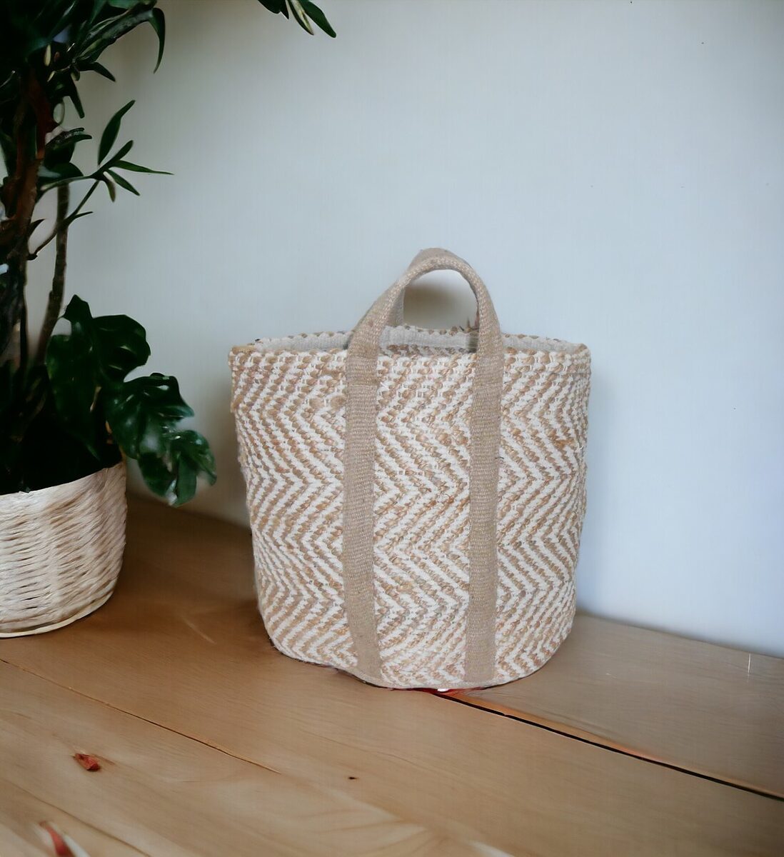 Printed cotton tote bag